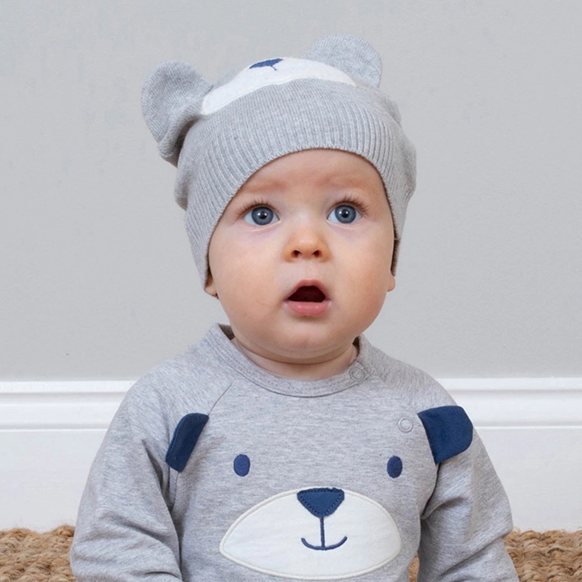 Bear Knit Baby Hat