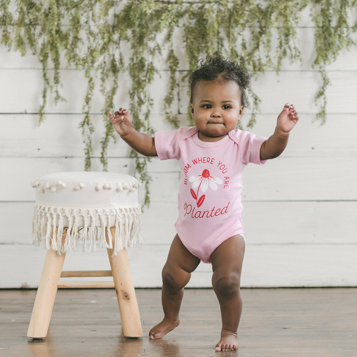 Bloom Where You Are Planted Baby Onesie