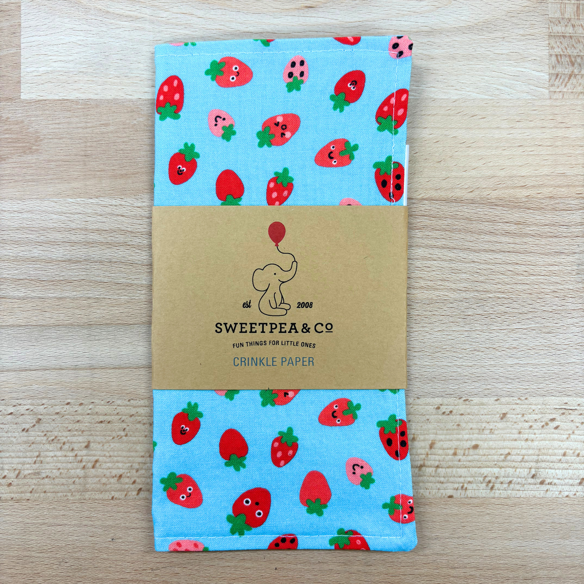 Baby Crinkle Paper - Strawberries