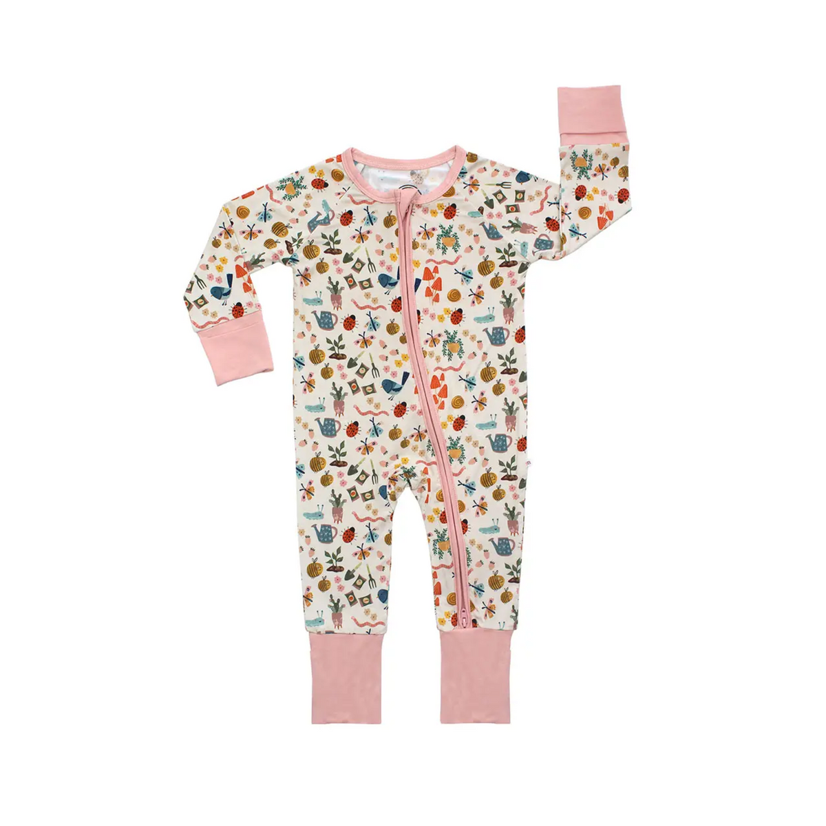 Garden Friends Bamboo Convertible Baby Pajamas