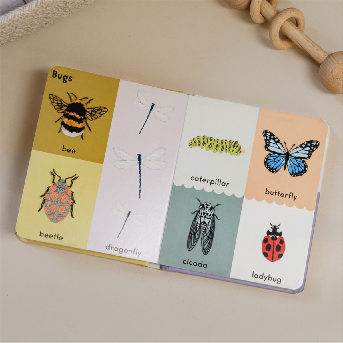 First Words with Cute Embroidered Friends Book