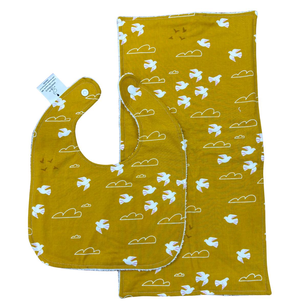 Baby Burp Cloth and Bib Gift Set