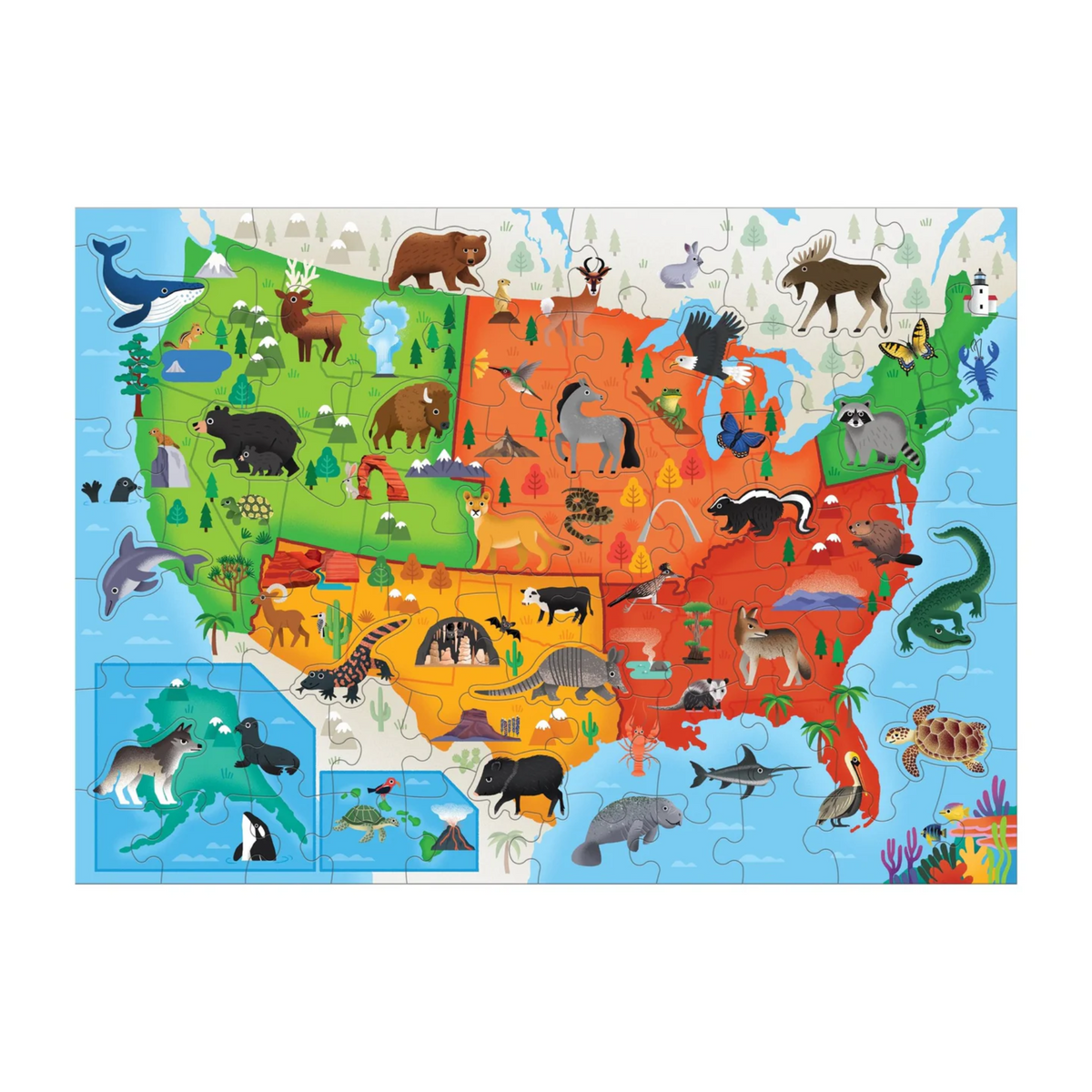 Little Park Ranger National Parks Map of the U.S.A. Geography Puzzle