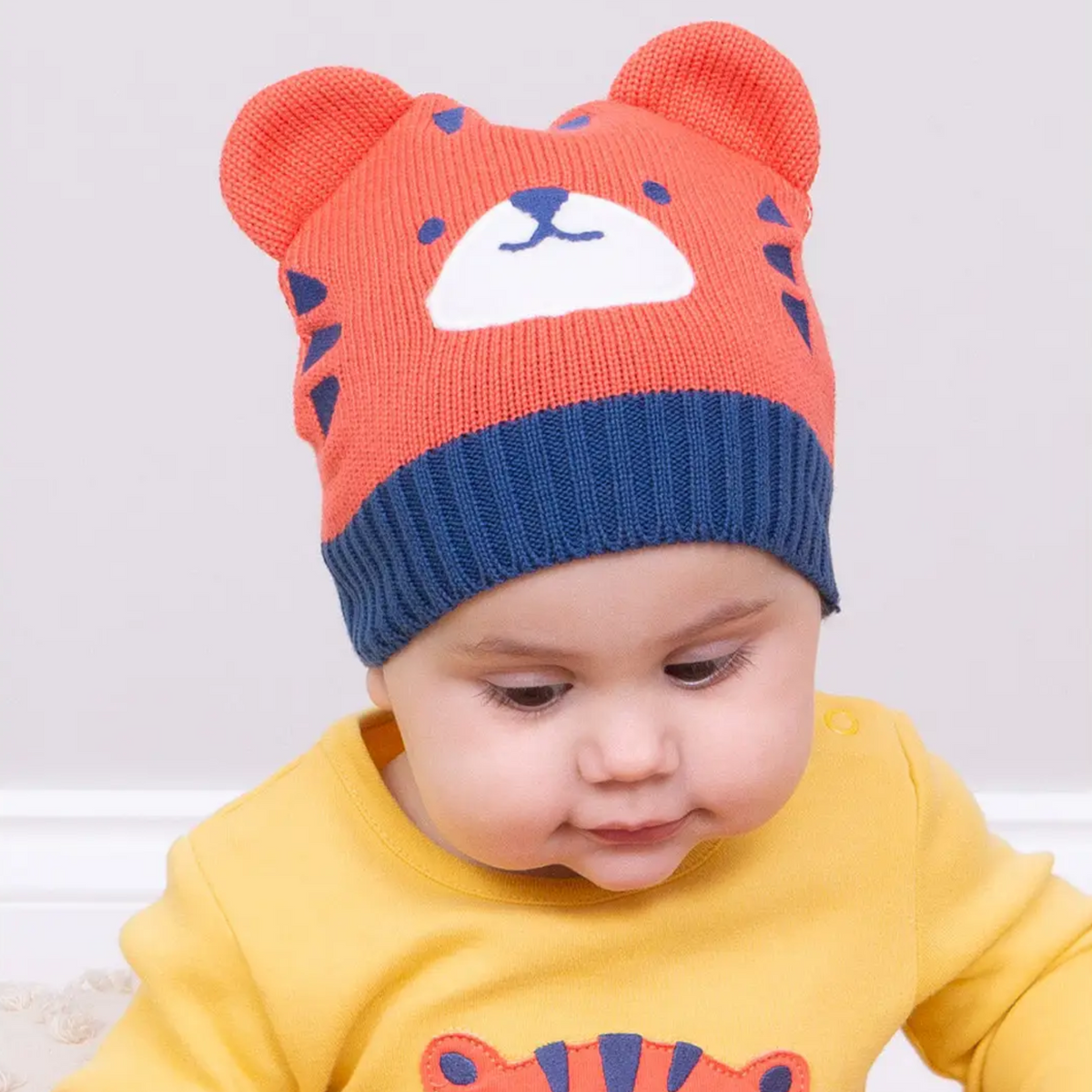 Top Tiger Knit Baby Hat