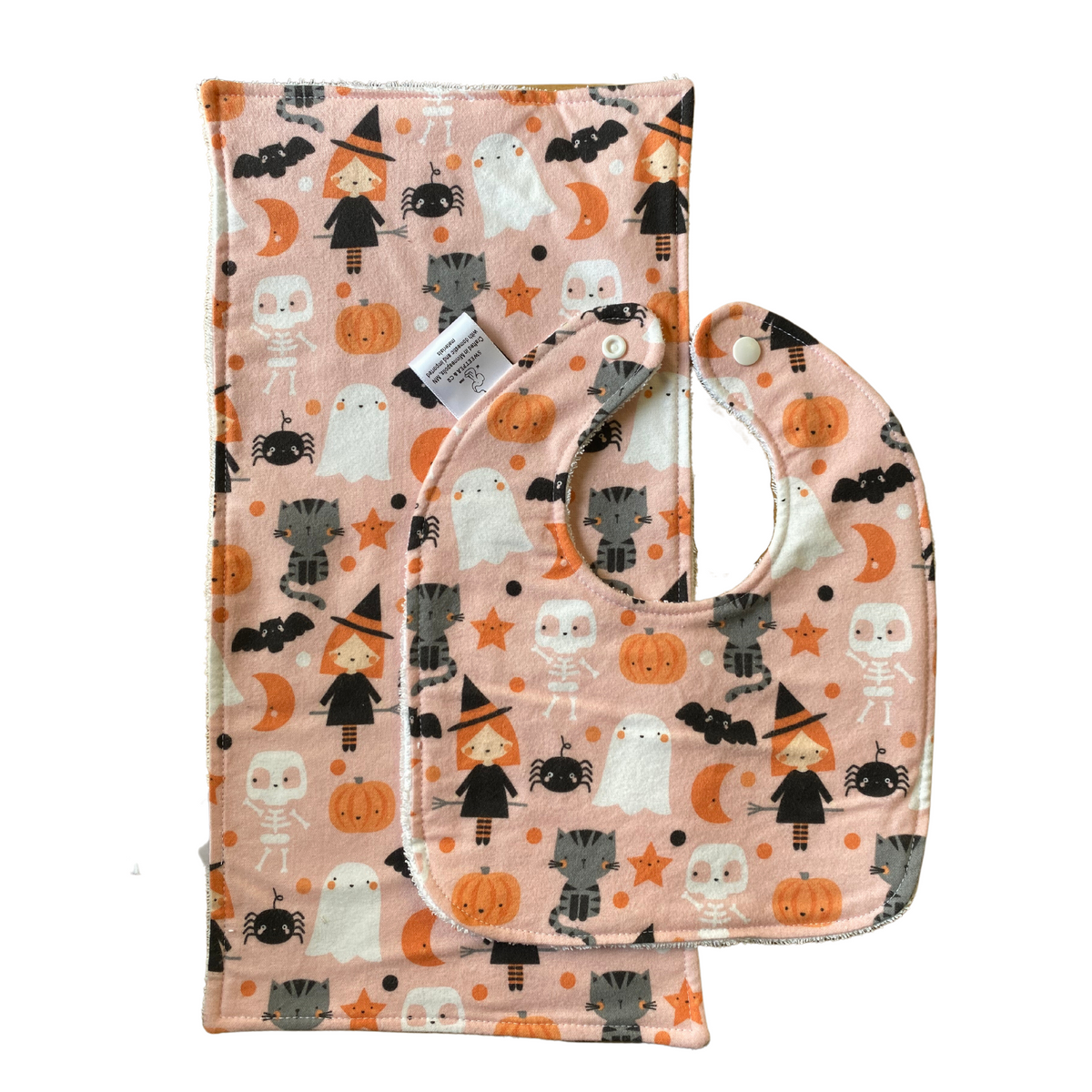 Halloween Witches Baby Burp Cloth and Bib Gift Set