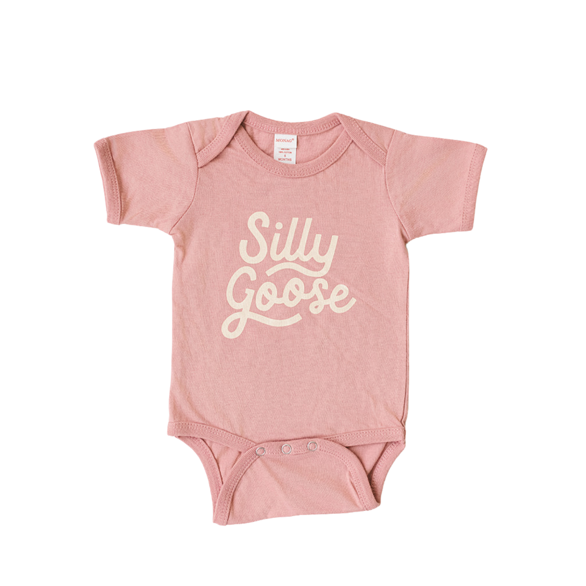 Silly Goose Baby Onesie in Mauve