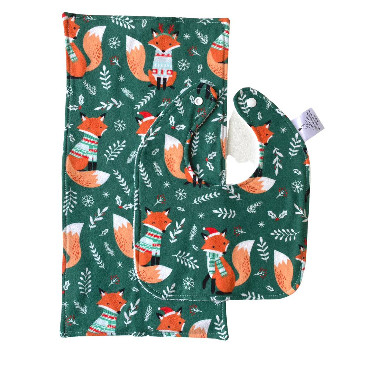 Baby Burp Cloth and Bib Gift Set