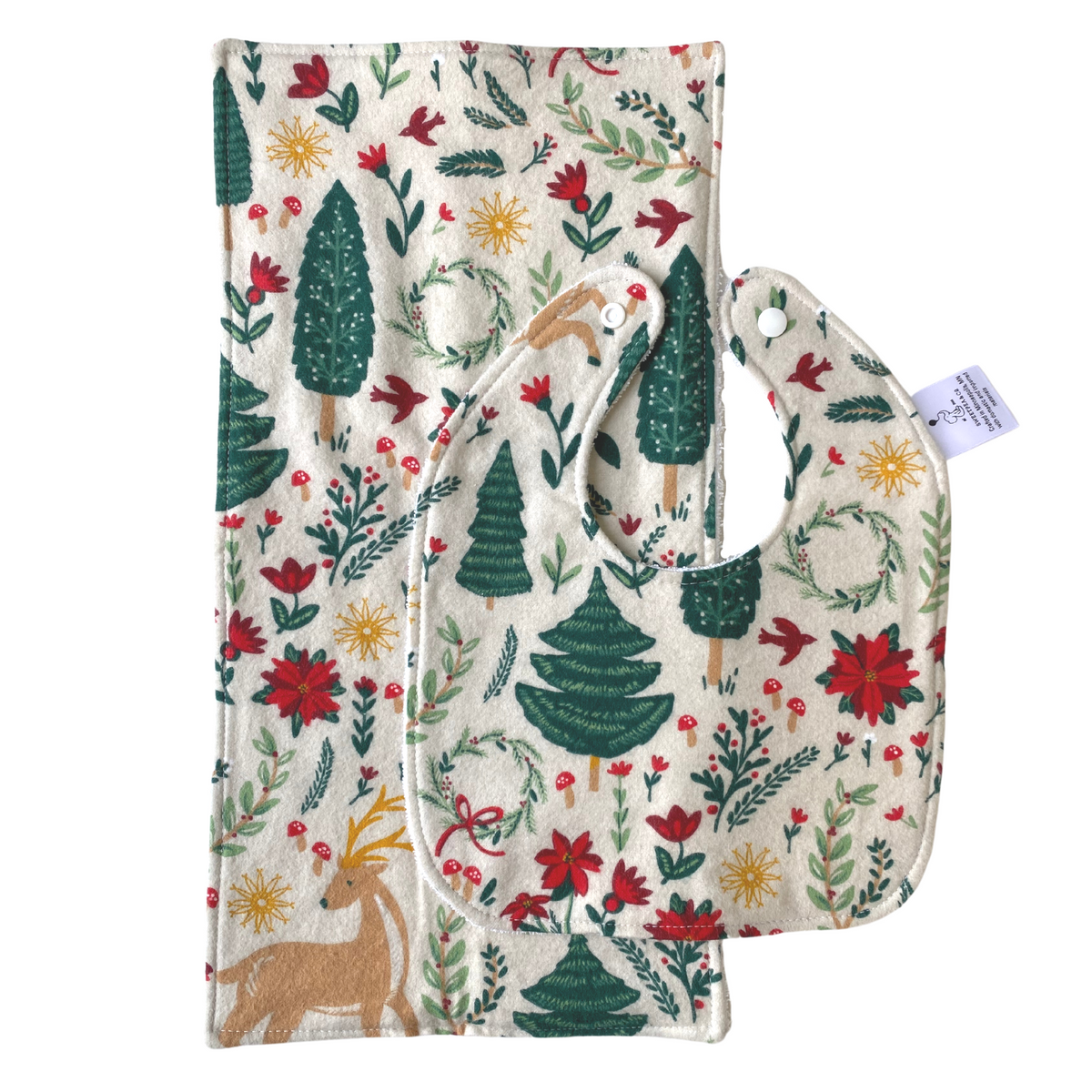 Baby Burp Cloth and Bib Gift Set