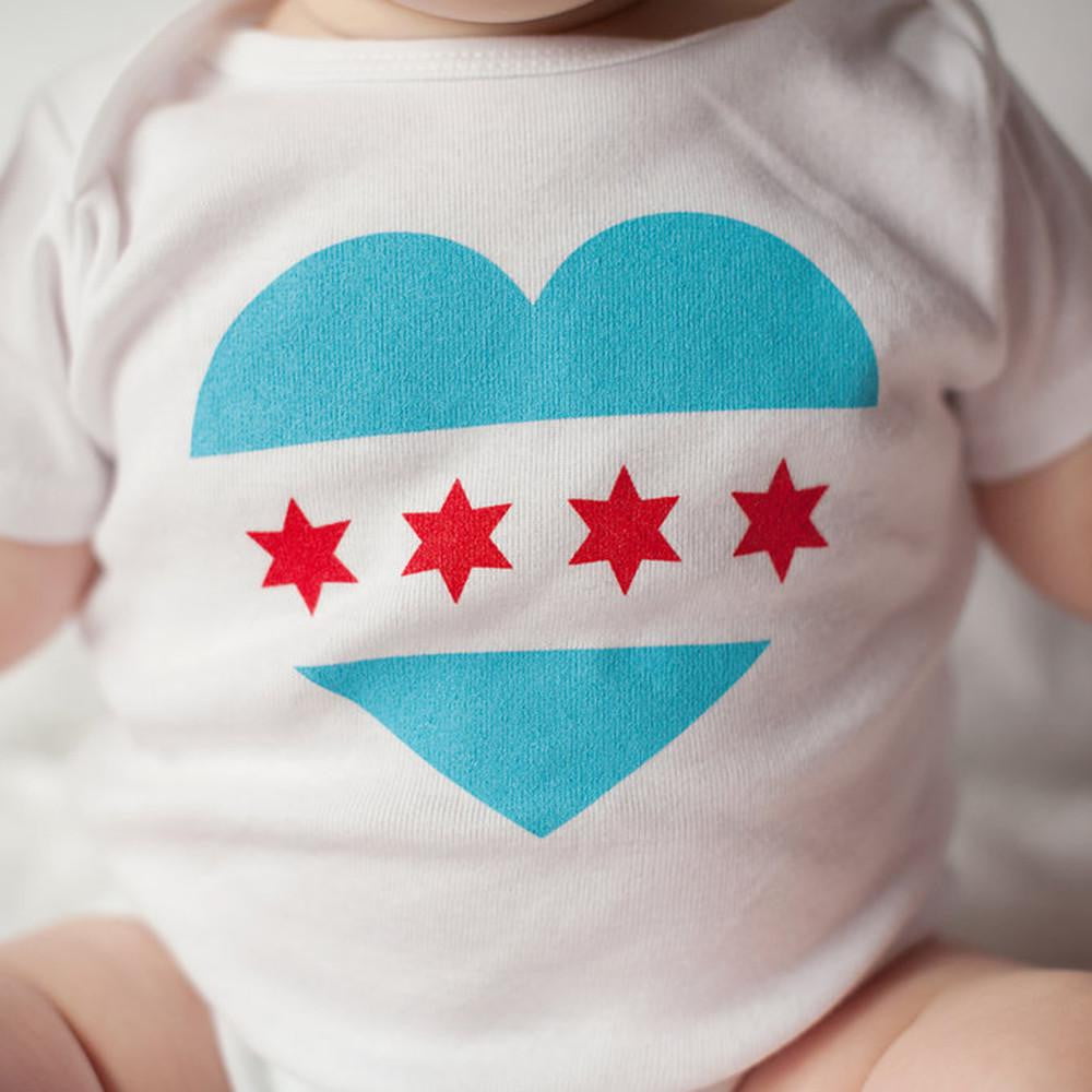 Chicago Flag Baby Bodysuit - Sweetpea and Co.