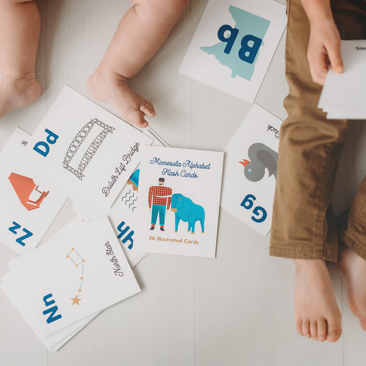 Children's Minnesota Icons Alphabet Flash Cards
