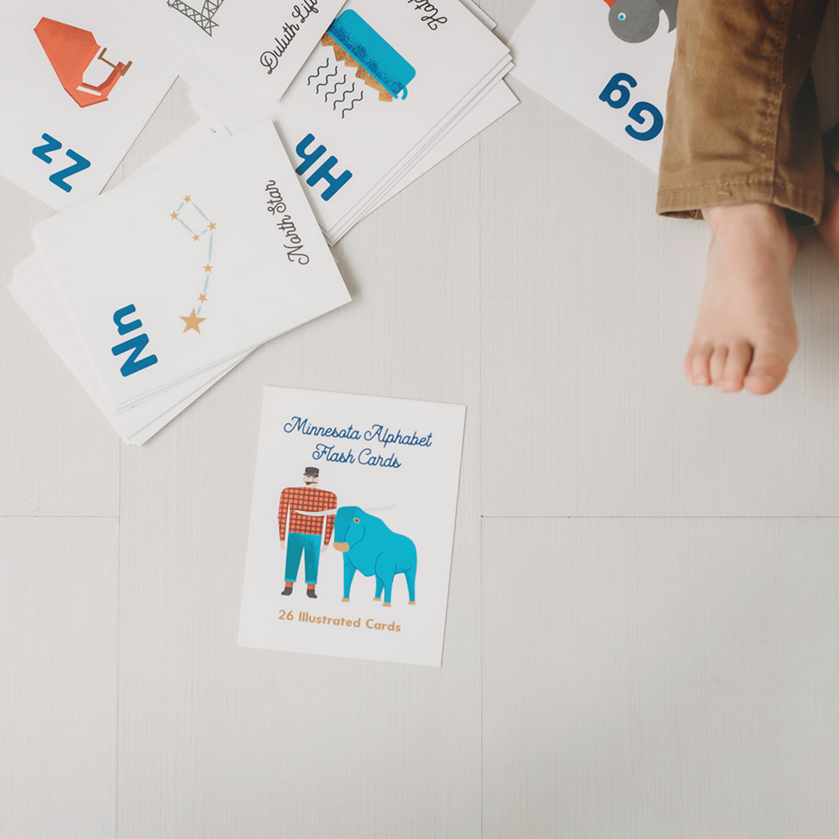 Children's Minnesota Icons Alphabet Flash Cards