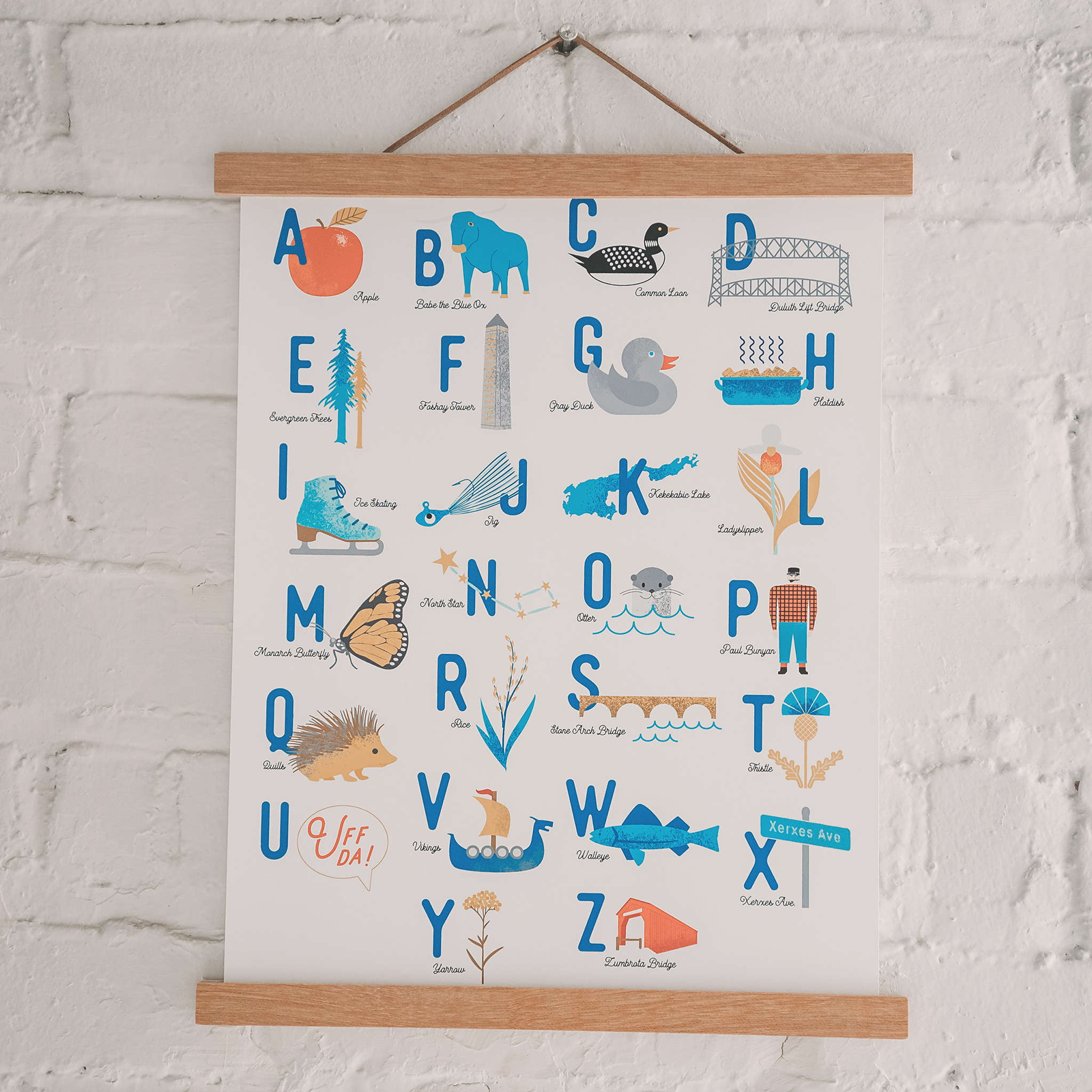 Minnesota Alphabet Art Print - Sweetpea and Co.